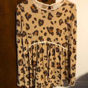 Cheetah print blouse